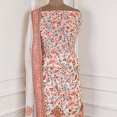 Mul Chanderi White Unstitched Suit